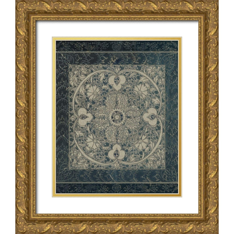 Market Batik II Gold Ornate Wood Framed Art Print with Double Matting by Zarris, Chariklia