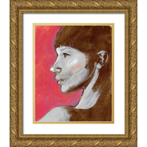 Fem Portrait II Gold Ornate Wood Framed Art Print with Double Matting by Parker, Jennifer Paxton