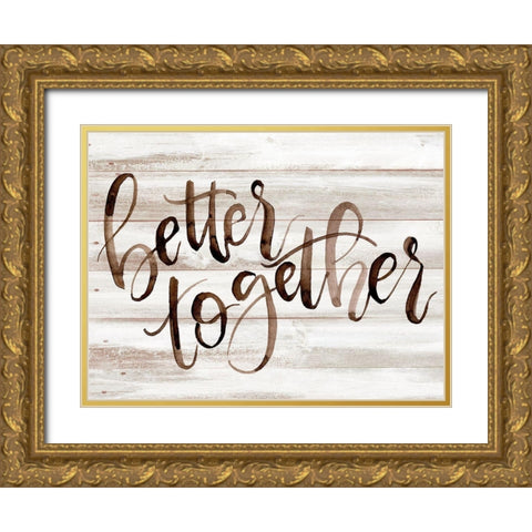 Farmhouse Be-s I Gold Ornate Wood Framed Art Print with Double Matting by Parker, Jennifer Paxton