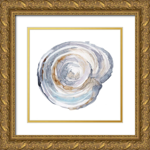 Watercolor Tree Ring III Gold Ornate Wood Framed Art Print with Double Matting by Harper, Ethan