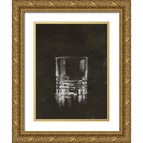 Crystal Barware V Gold Ornate Wood Framed Art Print with Double Matting by Harper, Ethan