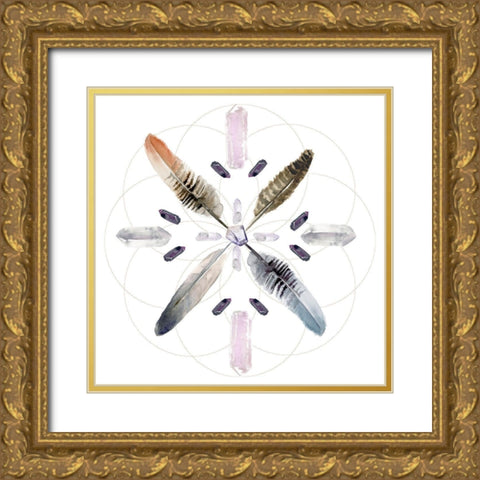 Crystal Matrix I Gold Ornate Wood Framed Art Print with Double Matting by Parker, Jennifer Paxton
