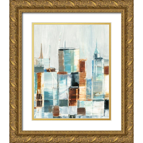 City Colors I Gold Ornate Wood Framed Art Print with Double Matting by Harper, Ethan