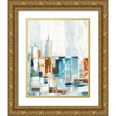 City Colors II Gold Ornate Wood Framed Art Print with Double Matting by Harper, Ethan