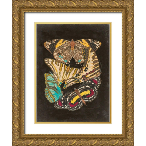 Winged Patterns I Gold Ornate Wood Framed Art Print with Double Matting by Seguy, Eugene