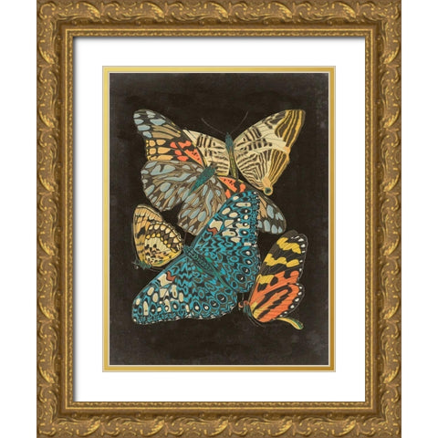 Winged Patterns II Gold Ornate Wood Framed Art Print with Double Matting by Seguy, Eugene