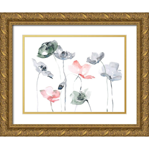 Poppy Haze II Gold Ornate Wood Framed Art Print with Double Matting by Parker, Jennifer Paxton