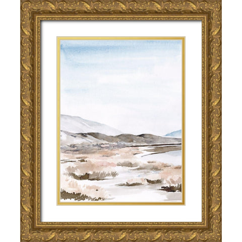 Salt Lake Reflections I Gold Ornate Wood Framed Art Print with Double Matting by Parker, Jennifer Paxton