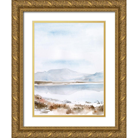 Salt Lake Reflections II Gold Ornate Wood Framed Art Print with Double Matting by Parker, Jennifer Paxton