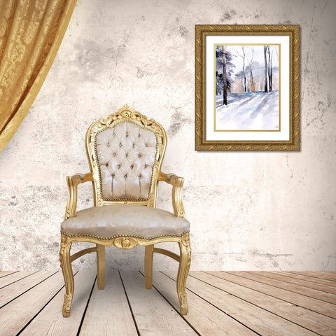 Winter Light I Gold Ornate Wood Framed Art Print with Double Matting by Parker, Jennifer Paxton