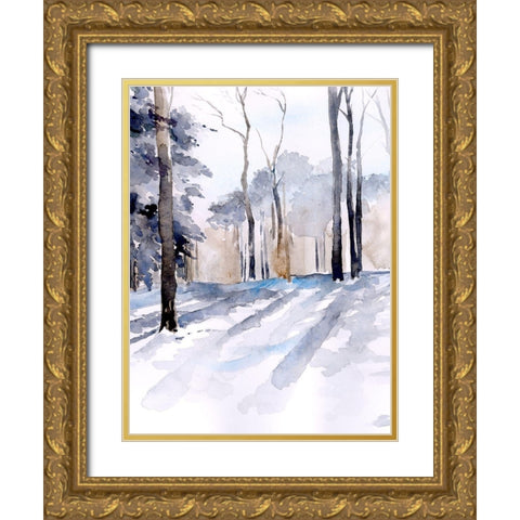 Winter Light I Gold Ornate Wood Framed Art Print with Double Matting by Parker, Jennifer Paxton