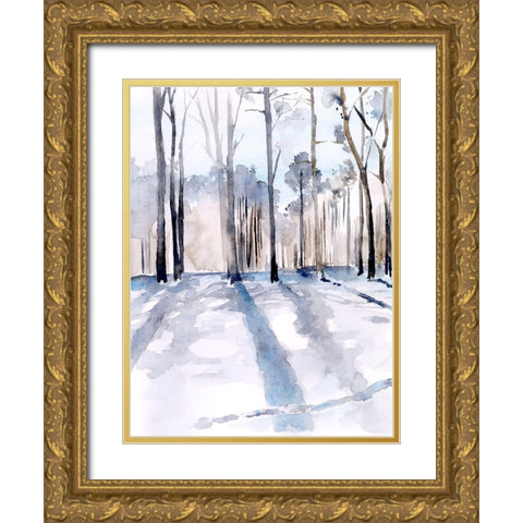 Winter Light II Gold Ornate Wood Framed Art Print with Double Matting by Parker, Jennifer Paxton