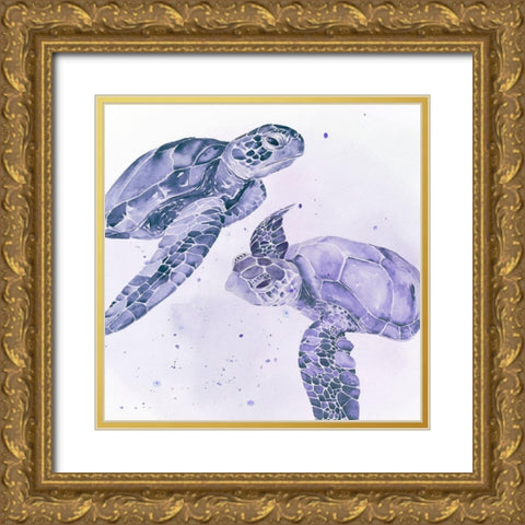 Underwater Halcyon IV Gold Ornate Wood Framed Art Print with Double Matting by Parker, Jennifer Paxton