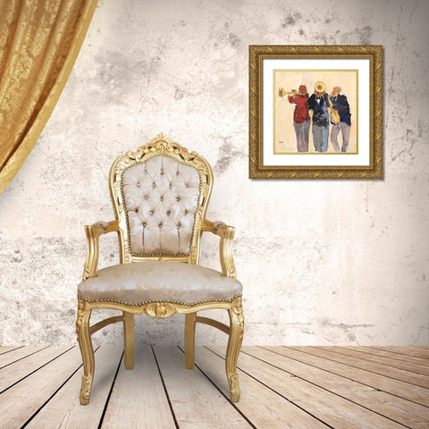 Jazz Trio II Gold Ornate Wood Framed Art Print with Double Matting by Dixon, Samuel
