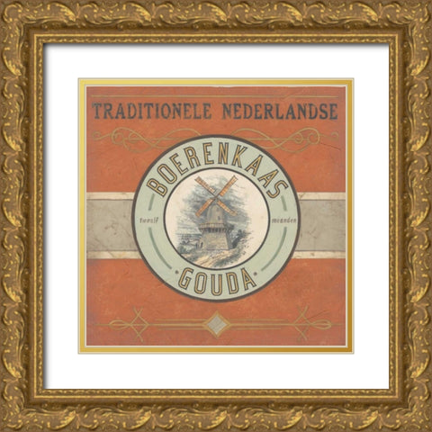 Nouveau Chevre II Gold Ornate Wood Framed Art Print with Double Matting by Vess, June Erica