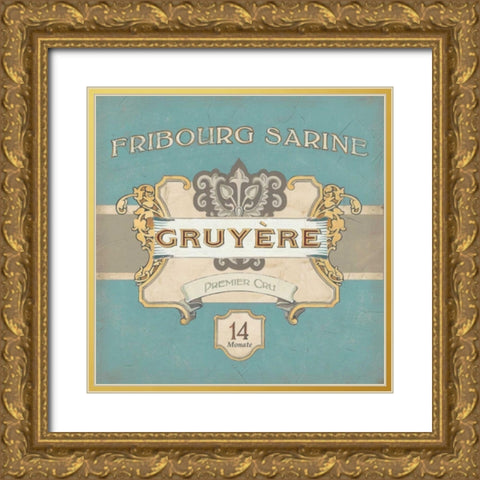 Nouveau Chevre III Gold Ornate Wood Framed Art Print with Double Matting by Vess, June Erica
