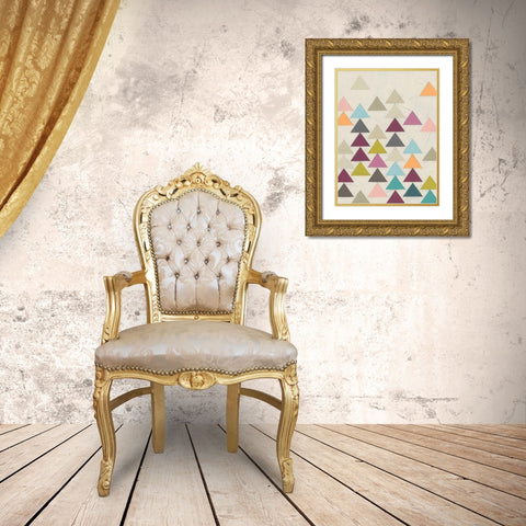 Confetti Prism VIII Gold Ornate Wood Framed Art Print with Double Matting by Vess, June Erica