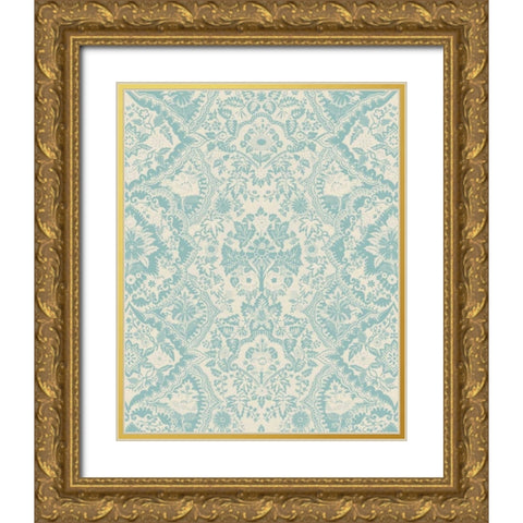 Baroque Tapestry in Spa I Gold Ornate Wood Framed Art Print with Double Matting by Vision Studio
