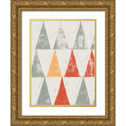 Fall Triad I Gold Ornate Wood Framed Art Print with Double Matting by Popp, Grace