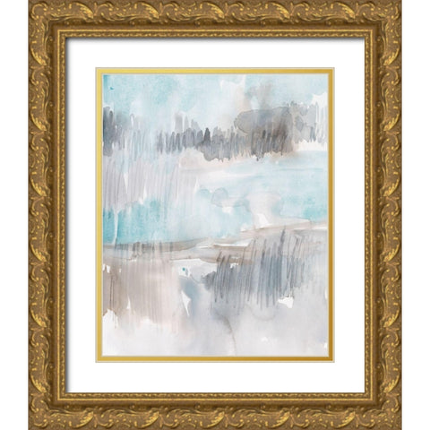 Steel Stratus I Gold Ornate Wood Framed Art Print with Double Matting by Parker, Jennifer Paxton
