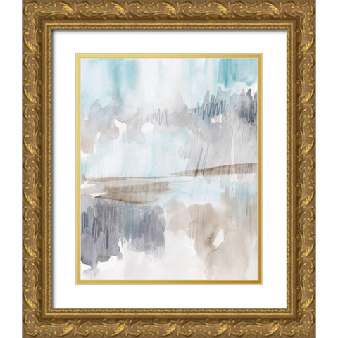Steel Stratus II Gold Ornate Wood Framed Art Print with Double Matting by Parker, Jennifer Paxton