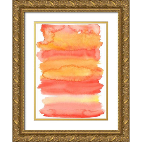 Tangerine II Gold Ornate Wood Framed Art Print with Double Matting by McCavitt, Naomi