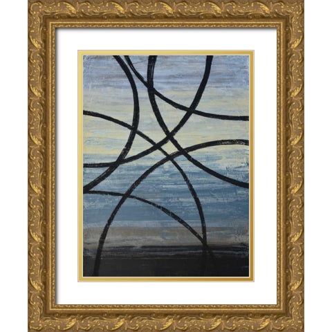Tangled Loops II Gold Ornate Wood Framed Art Print with Double Matting by Avondet, Natalie