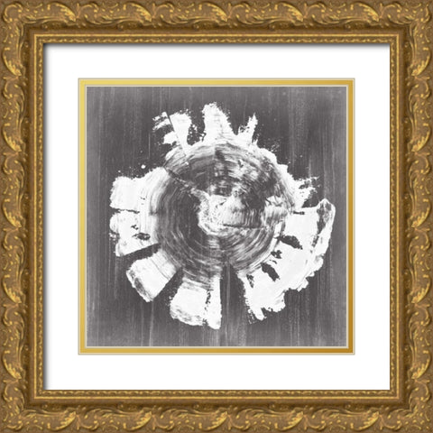 Chalkboard Tree Ring II Gold Ornate Wood Framed Art Print with Double Matting by Harper, Ethan