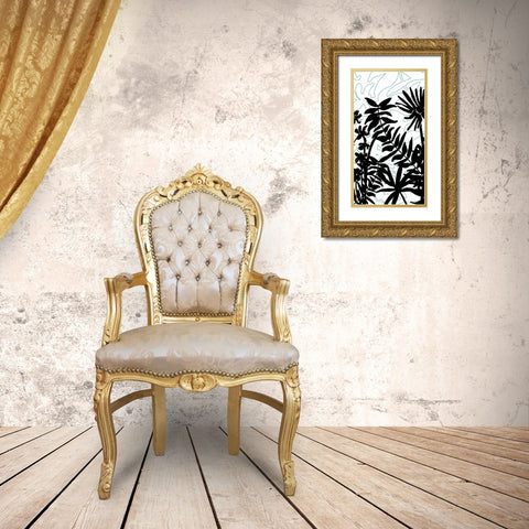 Rainforest Ferns II Gold Ornate Wood Framed Art Print with Double Matting by Fagalde, Jarman