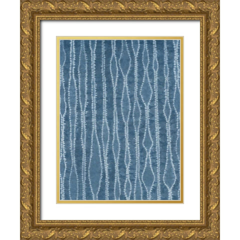 Rikis Shibori II Gold Ornate Wood Framed Art Print with Double Matting by Zarris, Chariklia