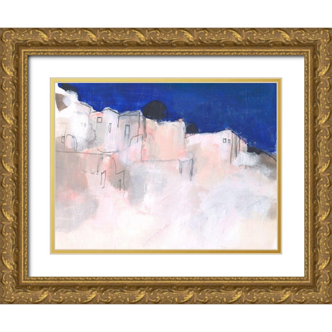 Mediterranean Blue I Gold Ornate Wood Framed Art Print with Double Matting by Parker, Jennifer Paxton