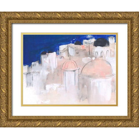 Mediterranean Blue II Gold Ornate Wood Framed Art Print with Double Matting by Parker, Jennifer Paxton