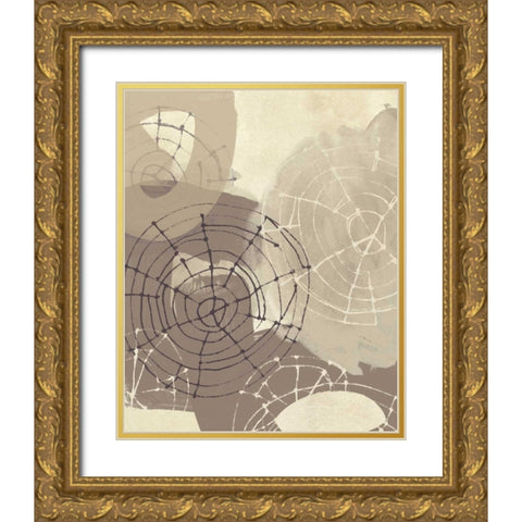 Spiral Gesture II Gold Ornate Wood Framed Art Print with Double Matting by Vess, June Erica
