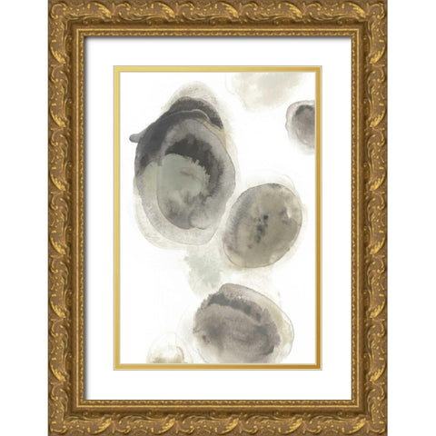 Water Stones I Gold Ornate Wood Framed Art Print with Double Matting by Vess, June Erica