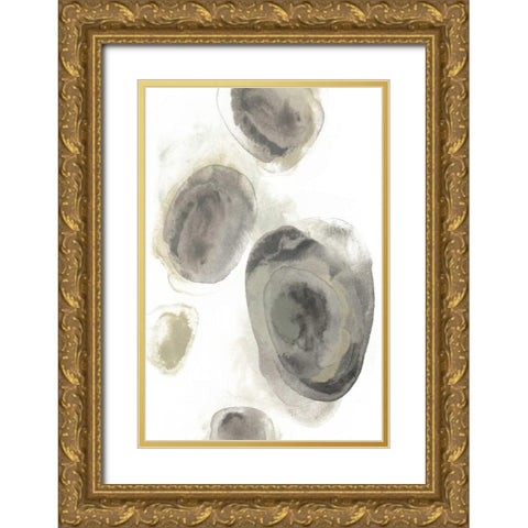 Water Stones II Gold Ornate Wood Framed Art Print with Double Matting by Vess, June Erica