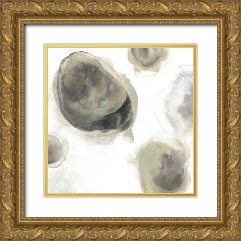 Water Stones IV Gold Ornate Wood Framed Art Print with Double Matting by Vess, June Erica