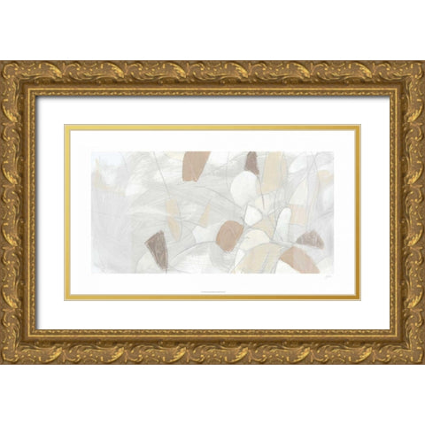 Inert Mosaic III Gold Ornate Wood Framed Art Print with Double Matting by Vess, June Erica