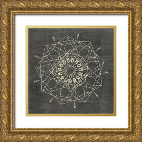 Geometric Tile II Gold Ornate Wood Framed Art Print with Double Matting by Zarris, Chariklia