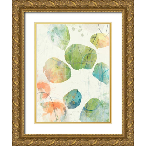 Color Motion III Gold Ornate Wood Framed Art Print with Double Matting by Vess, June Erica