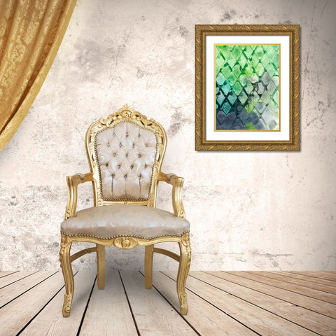 Dynamic Assembly I Gold Ornate Wood Framed Art Print with Double Matting by Chandler, Sharon