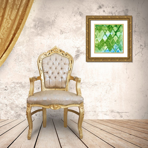 Dynamic Assembly III Gold Ornate Wood Framed Art Print with Double Matting by Chandler, Sharon