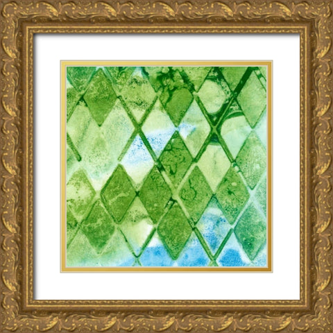 Dynamic Assembly III Gold Ornate Wood Framed Art Print with Double Matting by Chandler, Sharon