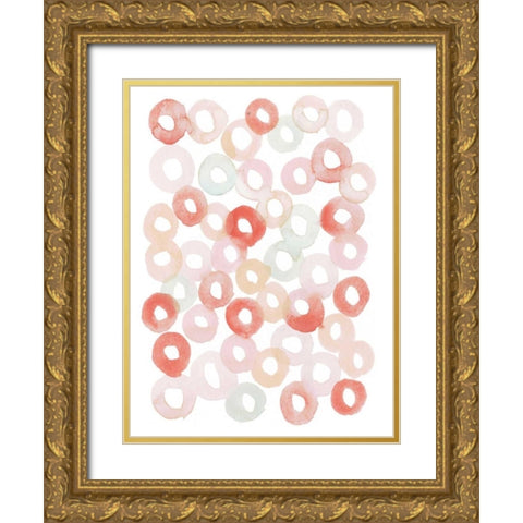 Candy Pattern III Gold Ornate Wood Framed Art Print with Double Matting by Popp, Grace