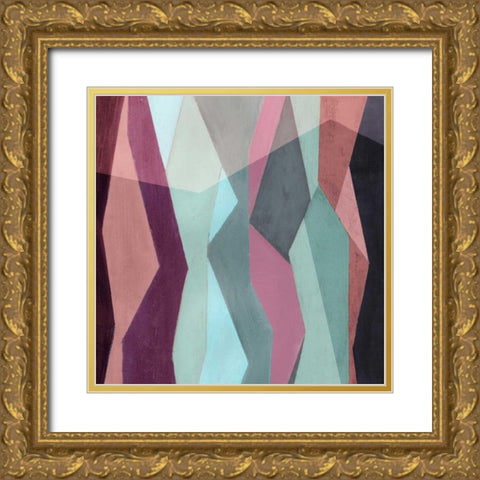 Color Block Pattern IV Gold Ornate Wood Framed Art Print with Double Matting by Popp, Grace