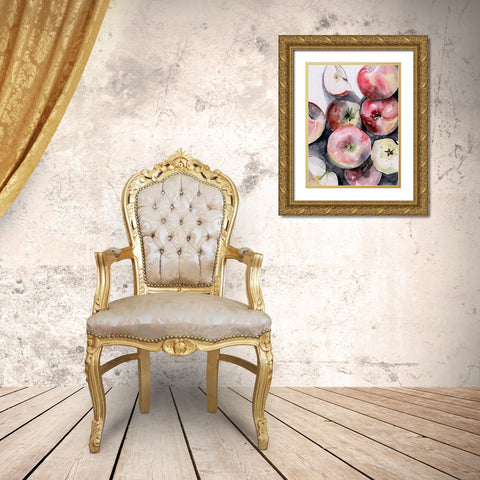 Fruit Slices I Gold Ornate Wood Framed Art Print with Double Matting by Parker, Jennifer Paxton