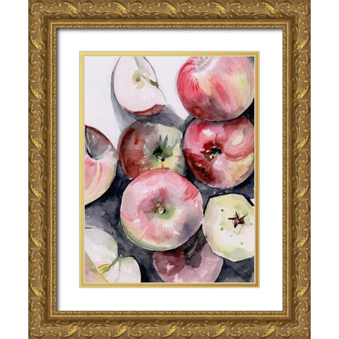 Fruit Slices I Gold Ornate Wood Framed Art Print with Double Matting by Parker, Jennifer Paxton