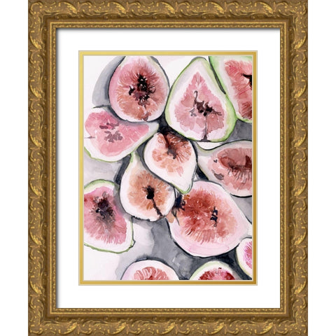 Fruit Slices II Gold Ornate Wood Framed Art Print with Double Matting by Parker, Jennifer Paxton
