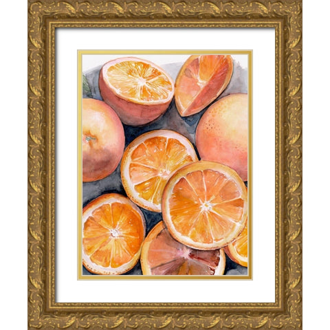 Fruit Slices III Gold Ornate Wood Framed Art Print with Double Matting by Parker, Jennifer Paxton