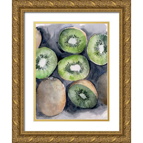 Fruit Slices IV Gold Ornate Wood Framed Art Print with Double Matting by Parker, Jennifer Paxton