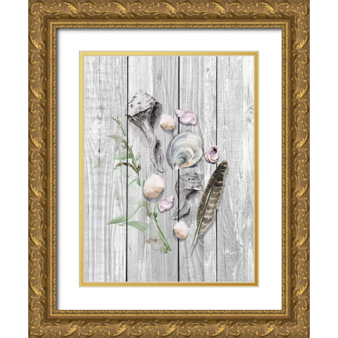 Drifted Ashore I Gold Ornate Wood Framed Art Print with Double Matting by Parker, Jennifer Paxton